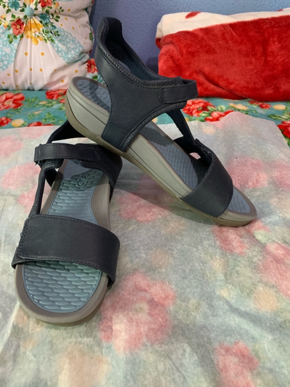 BareTraps Comfort Walking Sandals In Navy Blue - Picture 3 of 7